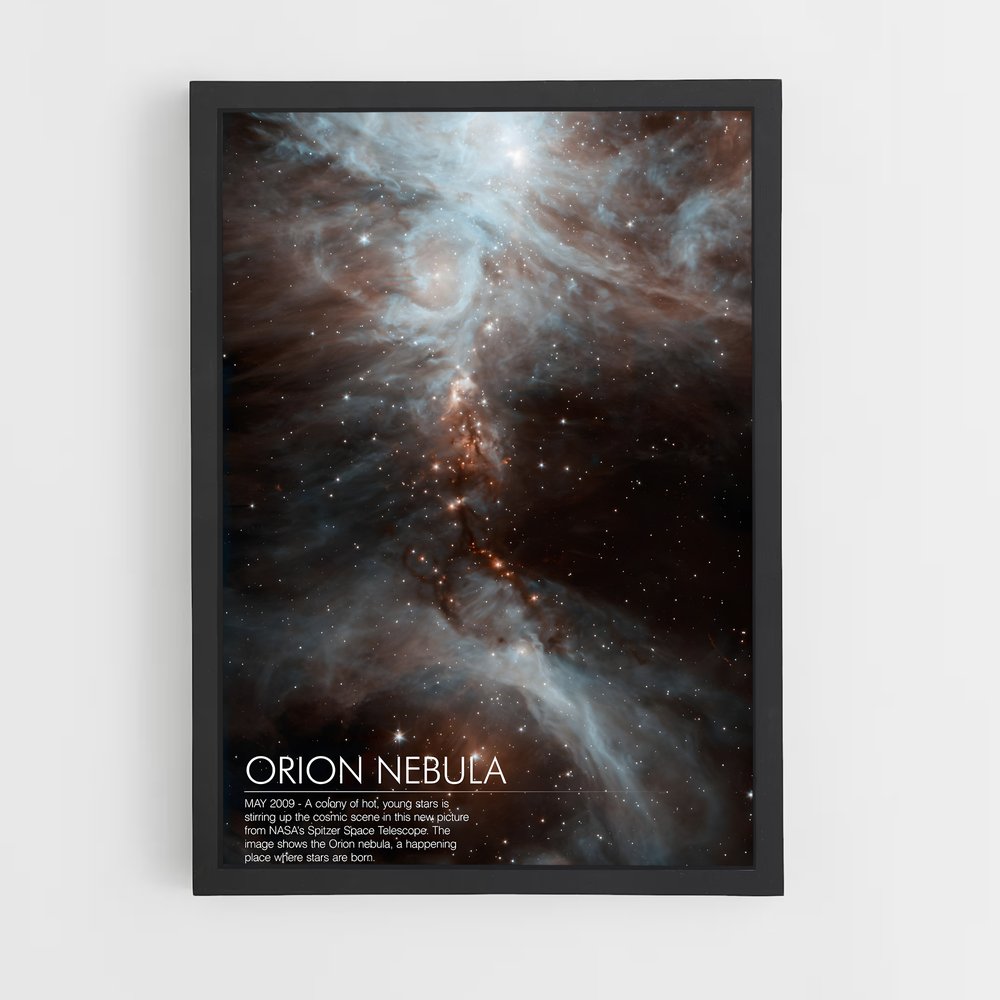 Poster splendide de la nébuleuse d'Orion – affiche Nébuleuses (vue 2)